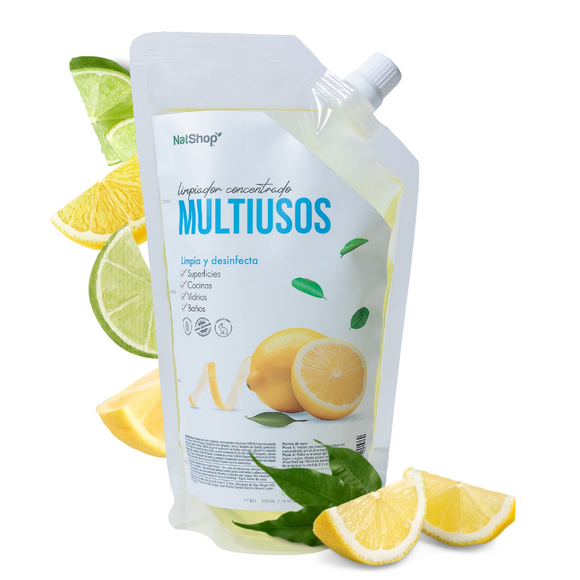 Concentrado Limpiador Multiusos Orgánico- Cítricos 500ml. NATSHOP