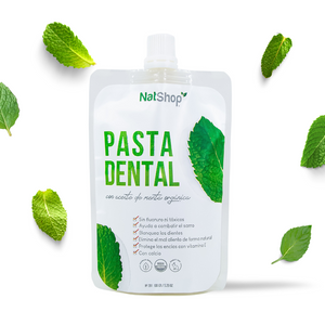 Pasta Dental Natural de Menta Orgánica Sin Flúor - 100 gr - NATSHOP