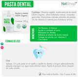 Pasta Dental Natural de Menta Orgánica Sin Flúor - 100 gr - NATSHOP